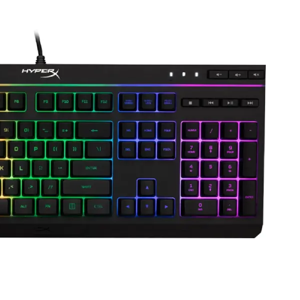 HYPERX Alloy Core RGB | Membrane Switches | 104 Keys | Multi-Key Anti-Ghosting | Signature Lighting Bar & Dynamic RGB Effects | 6 LED Modes & 3 Brightness Levels | Programmable Wired RGB Gaming Keyboard