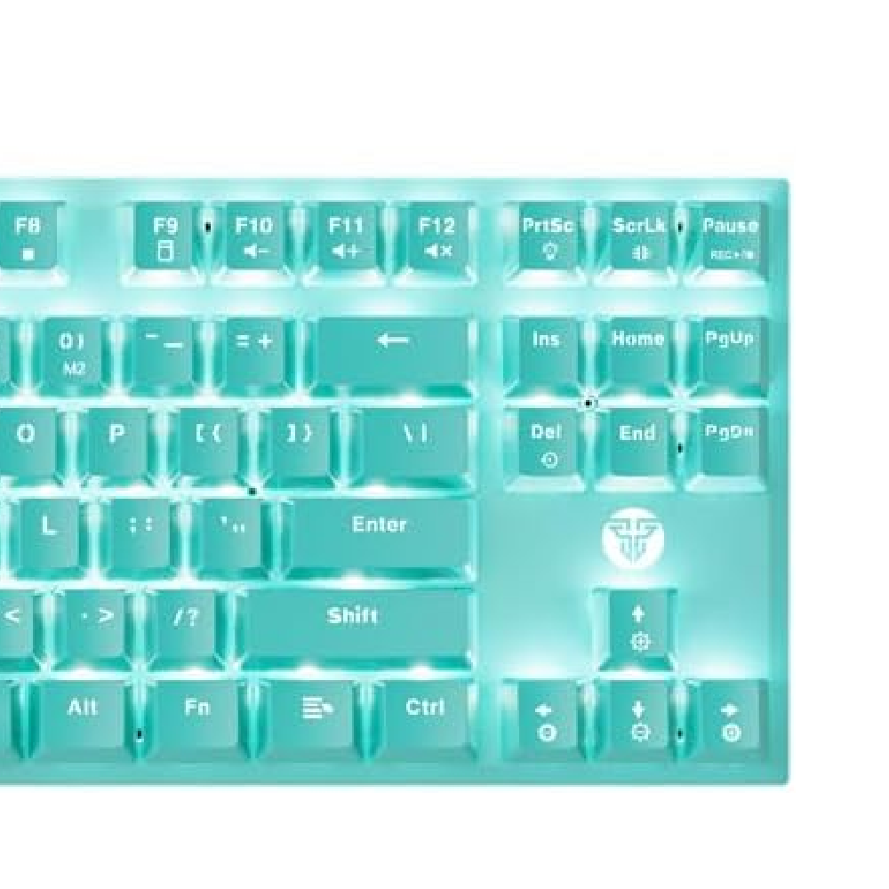 FANTECH MK856 MAXFIT87 | Mechanical Switches | 87 Keys | Full Key Anti-Ghosting | 22 Gradient RGB Modes | Programmable Macro Wired RGB Gaming Keyboard (Mint Edition)