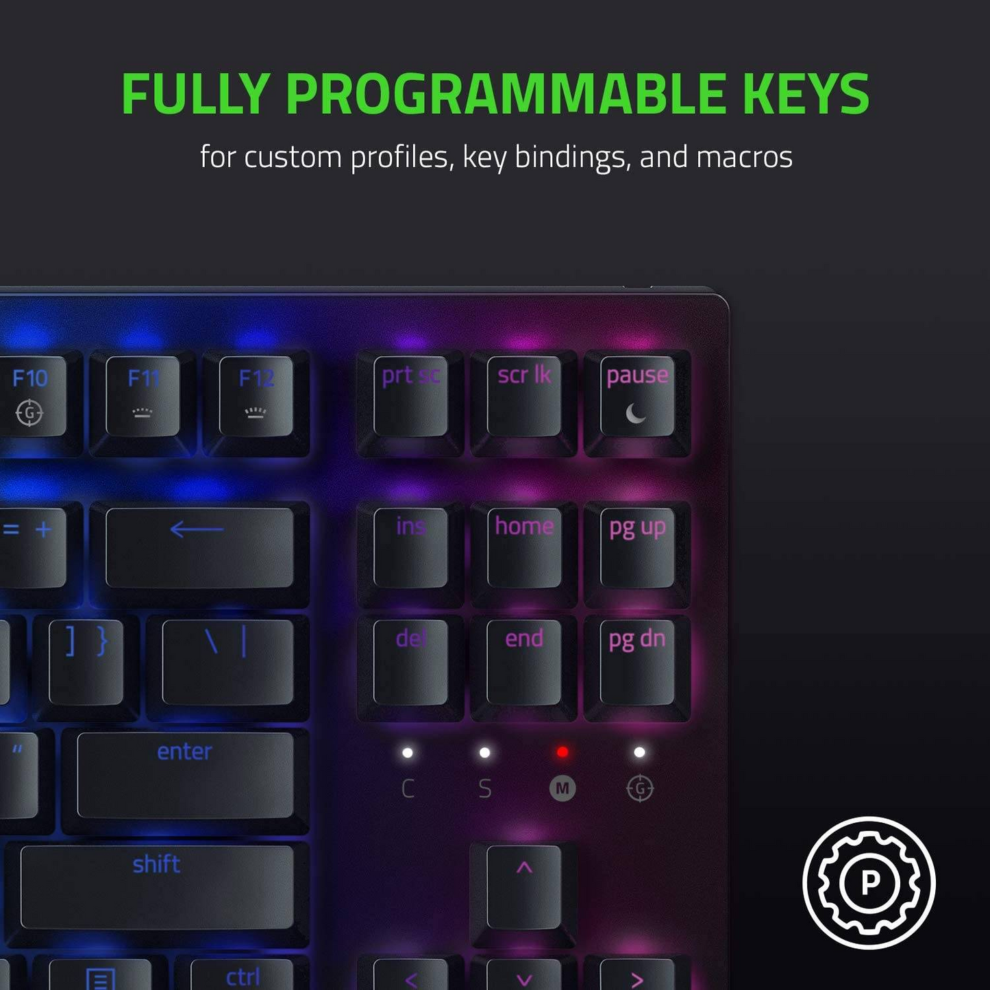 RAZER BlackWidow V3 | Razer Green Mechanical Switches | TKL | Programmable Keys | Aluminum Construction | Wired RGB Gaming Keyboard
