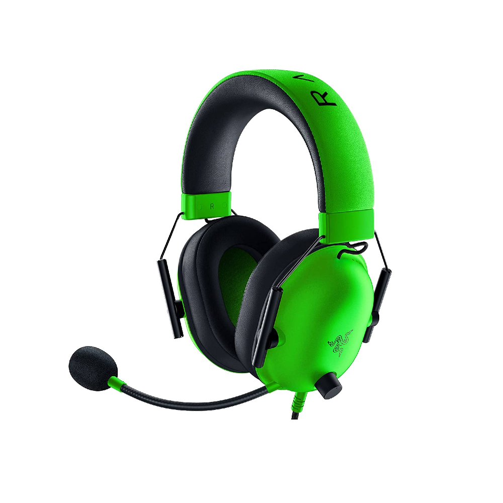 RAZER BlackShark V2 X | Razer Triforce 50mm Drivers | Fixed Razer Hyperclear Cardioid Mic | 7.1 Surround Sound | Advanced Passive Noise Cancellation | Wired Gaming Headphones & Headsets (Green)