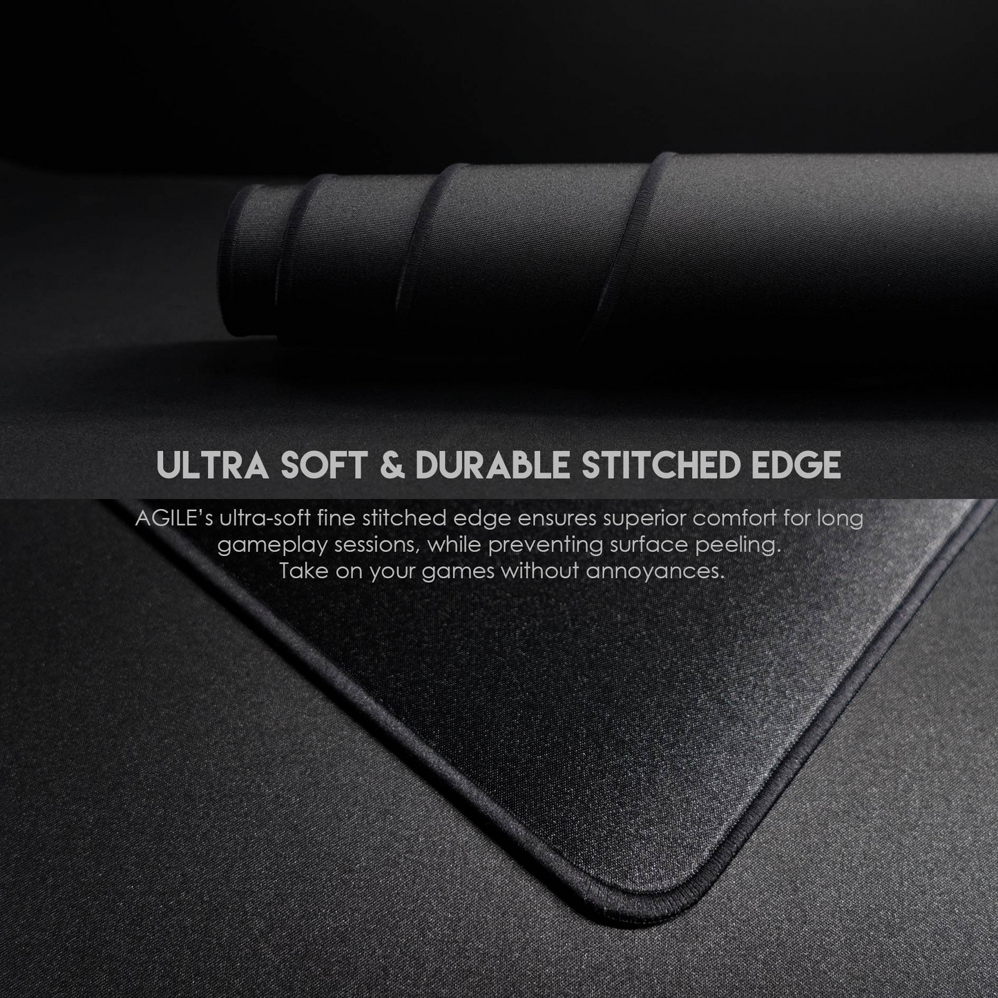 FANTECH MP353 Agile | Anti-slip Base | Spill Resistant | Anti-fray Edge Stitching | Gaming Mousepad (Black / 350mm x 300mm x 4mm)