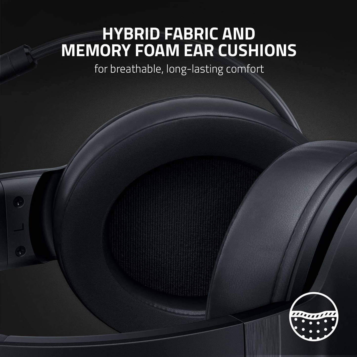 RAZER Kraken V3 X | Razer Triforce 40mm Drivers | Detachable Razer Hyperclear Cardioid Mic | 7.1 Surround Sound | Advanced Passive Noise Cancellation | Razer Chroma RGB | Wired RGB Gaming Headphones & Headsets (Black)