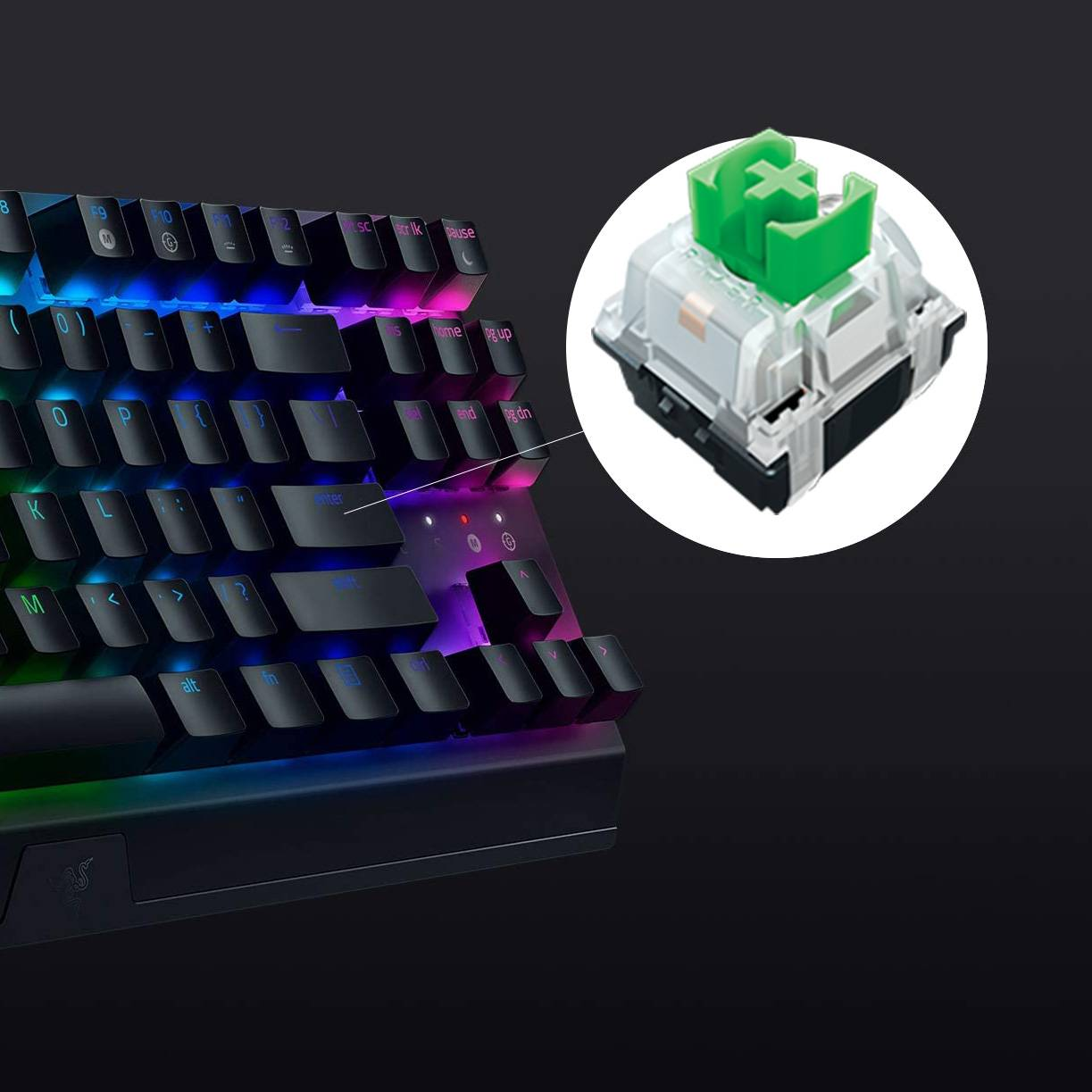 RAZER BlackWidow V3 | Razer Green Mechanical Switches | TKL | Programmable Keys | Aluminum Construction | Wired RGB Gaming Keyboard