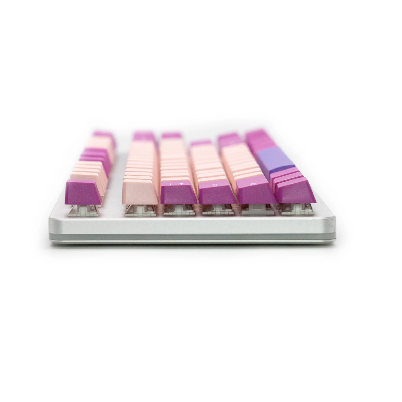 TAI-HAO Double Shot 104 Keycaps Set | ABS | US Layout | Cherry MX Switch Types | Keyboard Keycaps (Pink & Raspberry)