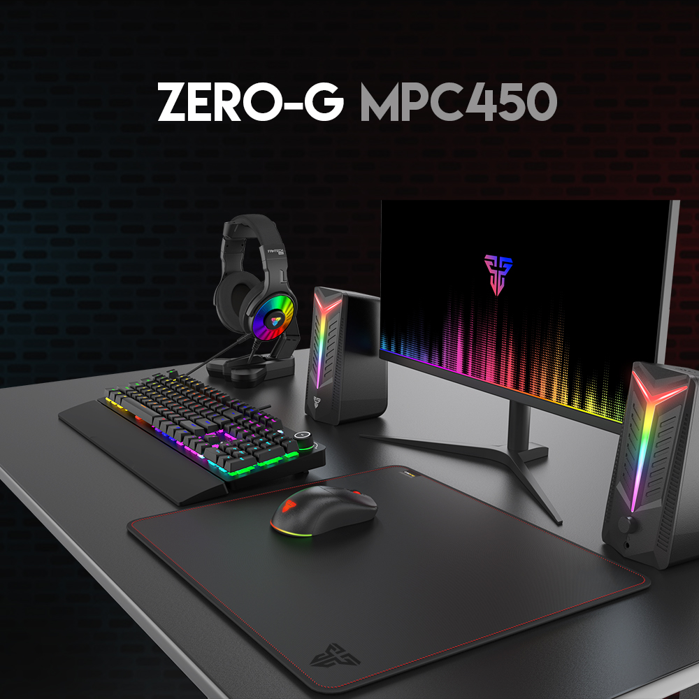 FANTECH MPC450 Zero-G | Anti-slip Rubber Base | Cordura Fabric Surface | Gaming Mousepad (Black / 450mm x 400m x 3mm)