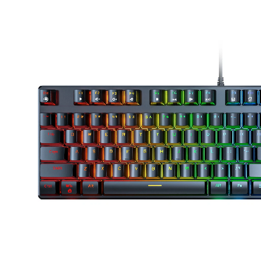 ONIKUMA G27 Chroma | Mechanical Switches | 29 Keys Anti-Ghosting | 6 Color Backlights + 8 Lighting Mode | Ergonomic Design | Wired RGB Gaming Keyboard