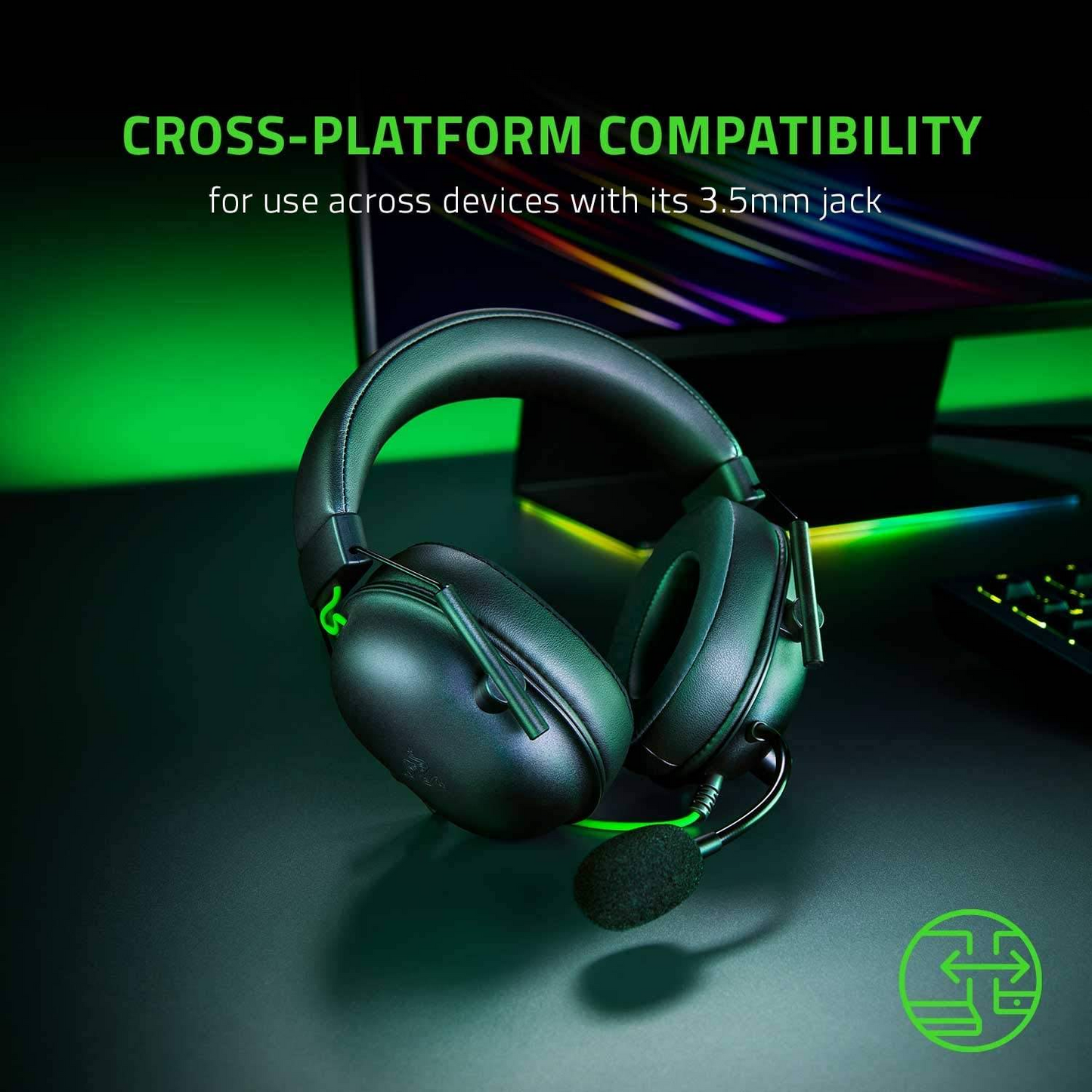 RAZER BlackShark V2 X | Razer Triforce 50mm Drivers | Fixed Razer Hyperclear Cardioid Mic | 7.1 Surround Sound | Advanced Passive Noise Cancellation | Wired Gaming Headphones & Headsets (Quartz Pink)