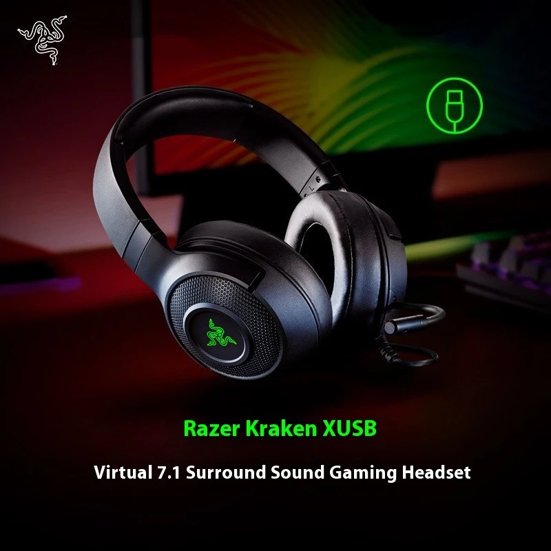RAZER Kraken V4 X | Razer Triforce 40mm Drivers | Retractable Razer Hyperclear Cardioid Mic | 7.1 Surround Sound | Convertible Type-A & Type-C  | Razer Chroma RGB | Wired RGB Gaming Headphones & Headsets (Black)