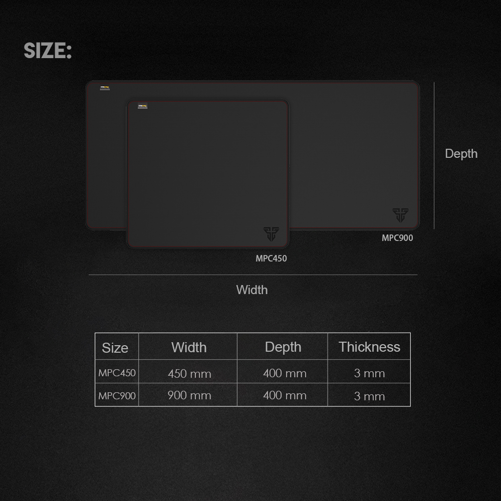 FANTECH MPC450 Zero-G | Anti-slip Rubber Base | Cordura Fabric Surface | Gaming Mousepad (Black / 450mm x 400m x 3mm)