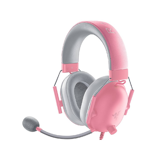 RAZER BlackShark V2 X | Razer Triforce 50mm Drivers | Fixed Razer Hyperclear Cardioid Mic | 7.1 Surround Sound | Advanced Passive Noise Cancellation | Wired Gaming Headphones & Headsets (Quartz Pink)