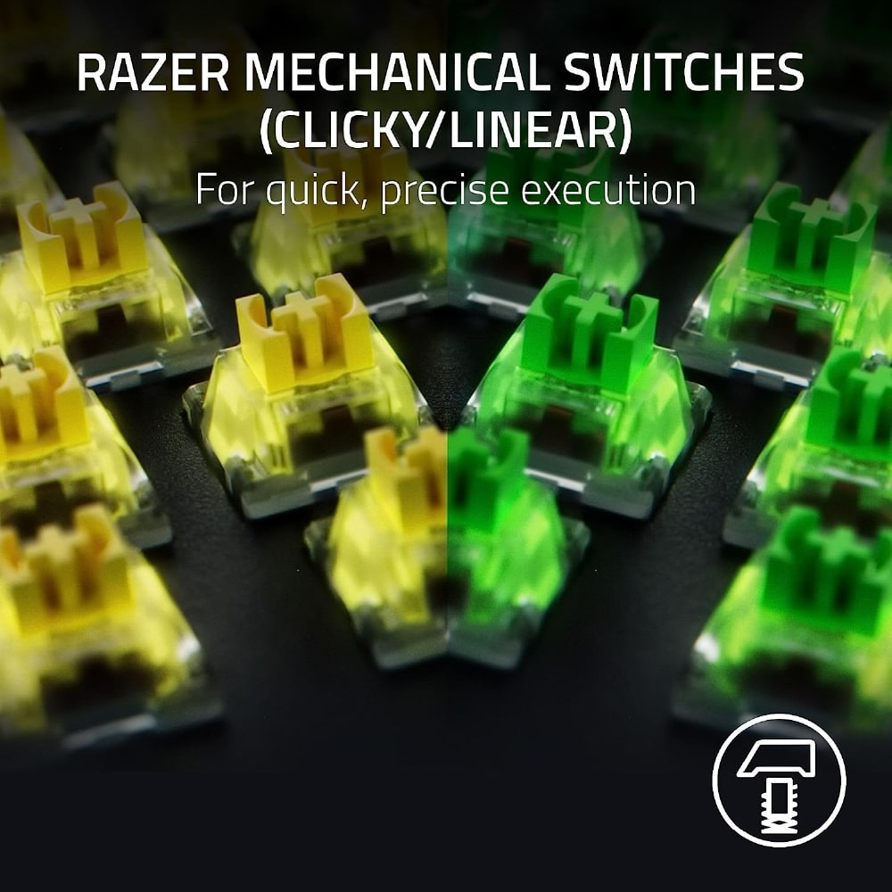 RAZER BlackWidow V4 | Razer Yellow Mechanical Switches | 2-side Underglow and Per-Key Lighting |  Programmable Keys | Aluminum Alloy Top Case | 4 Media Rolls & 6 Macro Keys | Wired RGB Gaming Keyboard