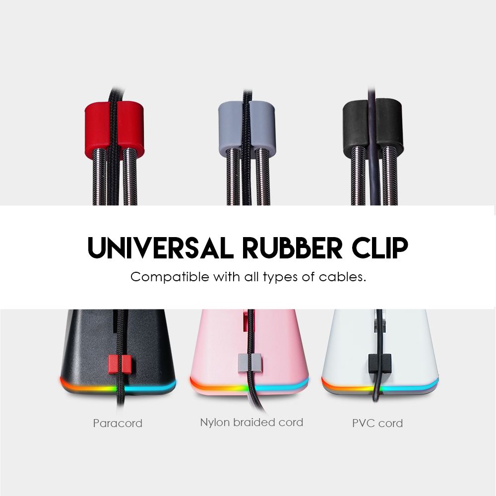 FANTECH Prisma MBR01 | Mouse Wire Management | Universal Rubber Clip | RGB Mouse Bungee (Sakura)