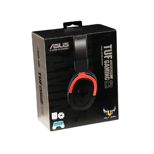 ASUS TUF Gaming H3 | 50mm Essence Driver | 7.1 Virtual Surround Sound | Stainless Steel Headband | Lightweight | Wired Gaming Headphones & Headsets (Red)
