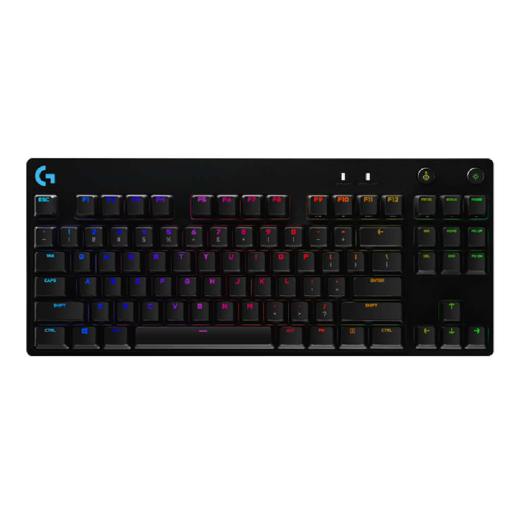 LOGITECH G Pro X | GX Advanced Mechanical Switches | 87 Keys | 3 Angles + Rubber Feet | TKL Design | LightSync RGB | 12 Programmable F-keys | Wired RGB Gaming Keyboard
