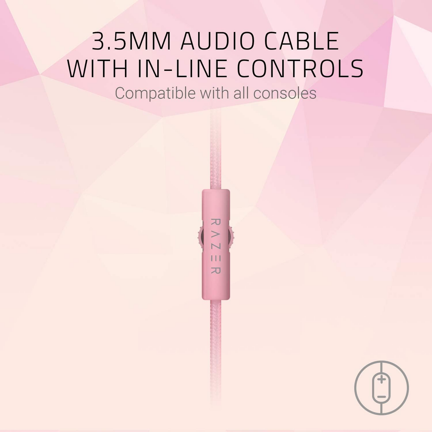 RAZER Kraken | Razer Neodymium 50mm Drivers | Retractable Razer Unidirectional Mic | 7.1 Surround Sound | Wired Gaming Headphones & Headsets (Quartz Pink)