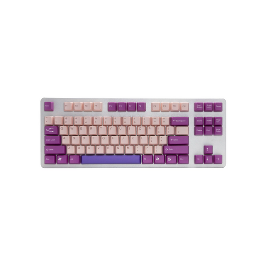 TAI-HAO Double Shot 104 Keycaps Set | ABS | US Layout | Cherry MX Switch Types | Keyboard Keycaps (Pink & Raspberry)