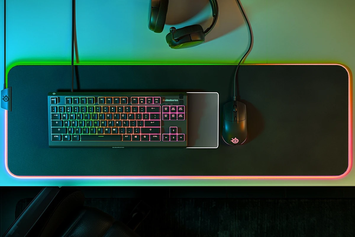 STEELSERIES Apex 3 | Silent Switches | Water Resistant | TKL | Multimedia Controls | PrismSync Lighting | Anti-Ghosting | Three-ways Cable Routing | Wired RGB Gaming Keyboard
