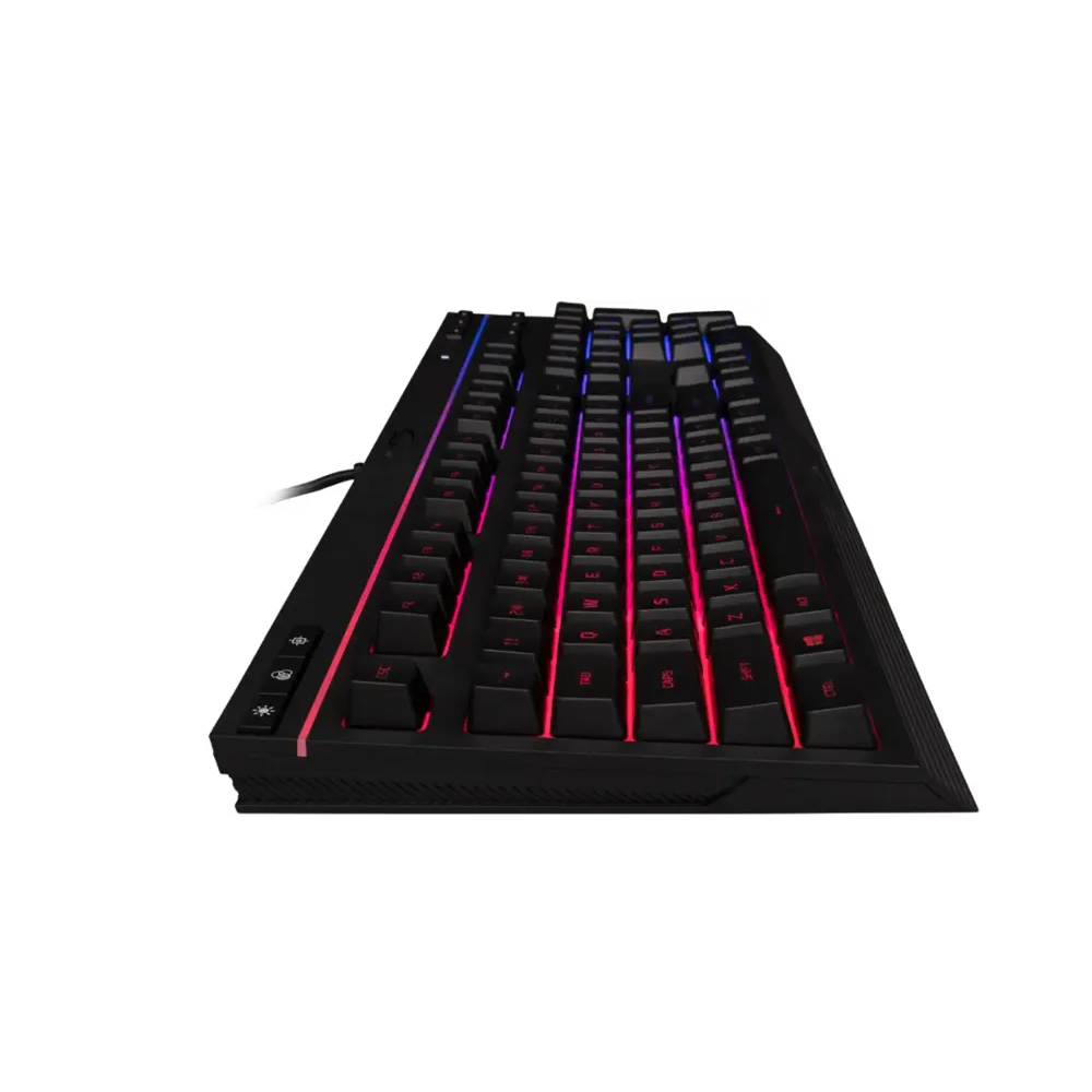 HYPERX Alloy Core RGB | Membrane Switches | 104 Keys | Multi-Key Anti-Ghosting | Signature Lighting Bar & Dynamic RGB Effects | 6 LED Modes & 3 Brightness Levels | Programmable Wired RGB Gaming Keyboard