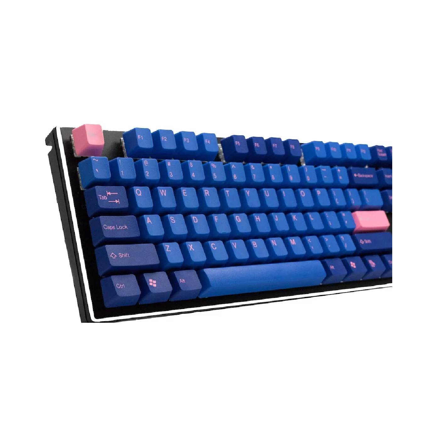 TAI-HAO Double Shot 104 Keycaps Set | ABS | US Layout | Cherry MX Switch Types | Keyboard Keycaps (Pink & Blue)