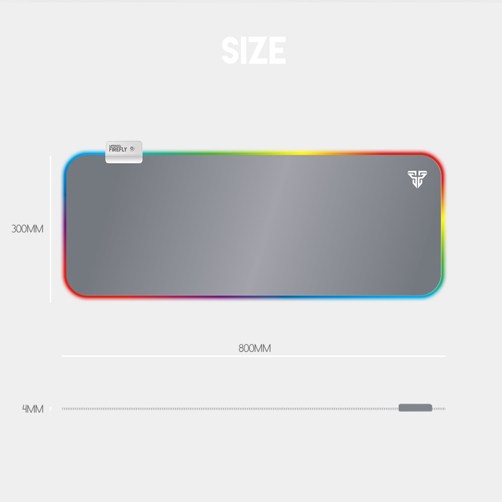 FANTECH MPR800S Firefly | 4 Mode RGB Spectrum Lighting | Soft Cloth | Anti-slip Rubber Base | RGB Gaming Mousepad (Space / 800mm x 300mm x 4mm)