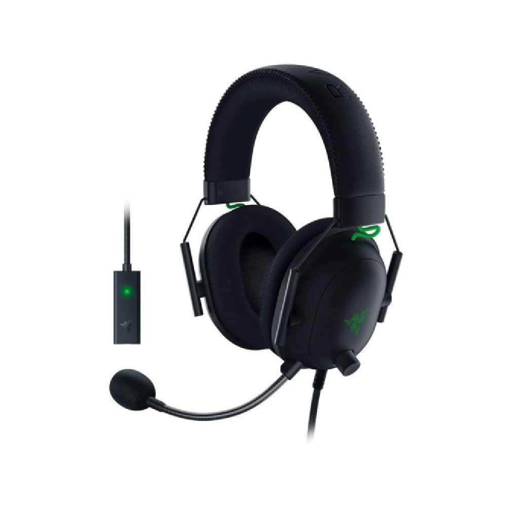 RAZER BlackShark V2 X | Razer Triforce 50mm Drivers | Fixed Razer Hyperclear Cardioid Mic | 7.1 Surround Sound | Advanced Passive Noise Cancellation | Wired Gaming Headphones & Headsets (Black)