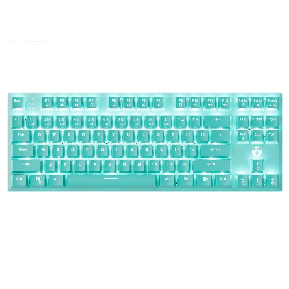 FANTECH MK856 MAXFIT87 | Mechanical Switches | 87 Keys | Full Key Anti-Ghosting | 22 Gradient RGB Modes | Programmable Macro Wired RGB Gaming Keyboard (Mint Edition)