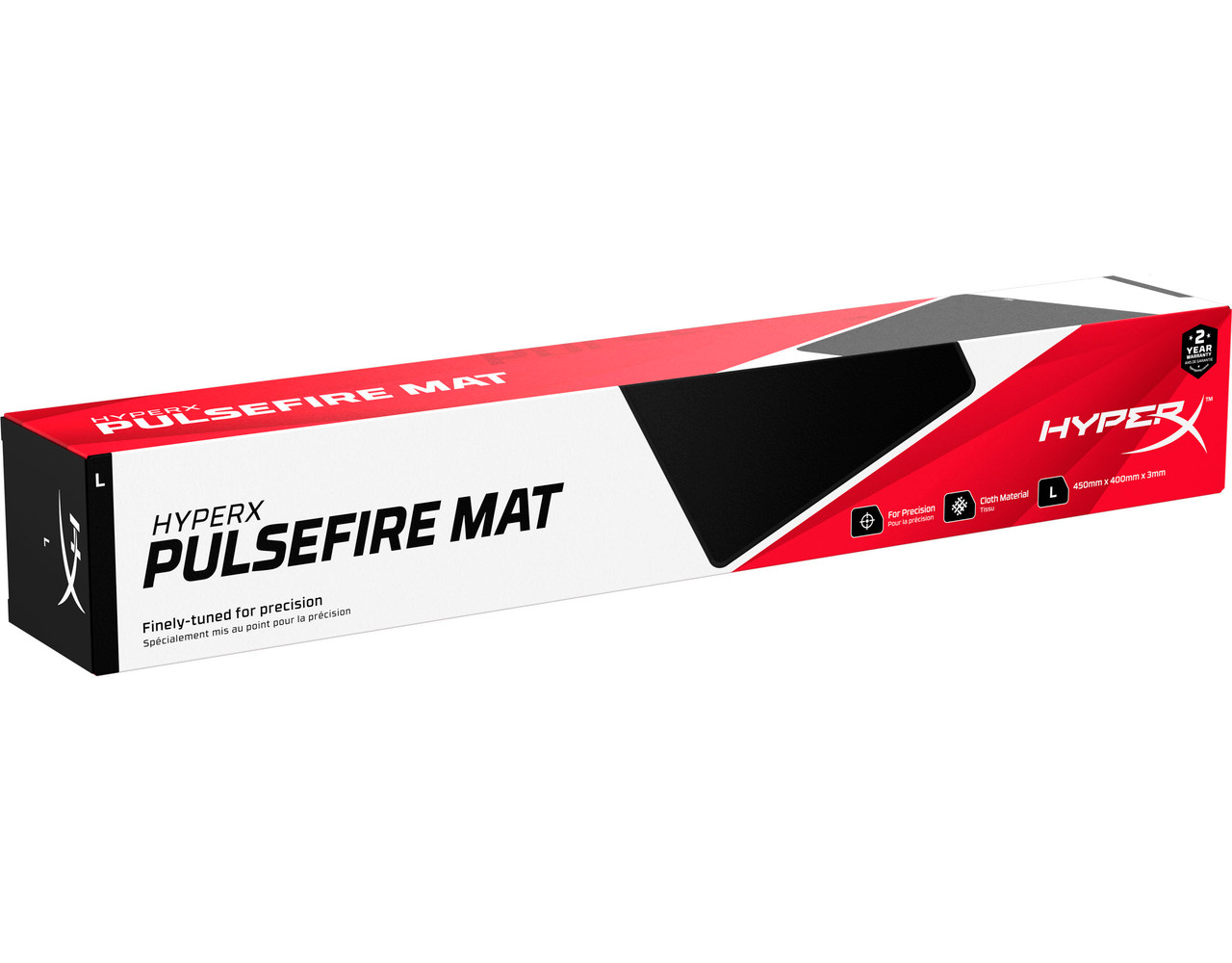HYPERX Pulsefire Mat | Anti-slip Rubber Base | Cloth Surface | High Precision & Durable Surface| Anti-fray Stitching | Gaming Mousepad (Black / 450mm x 400m x 3mm)