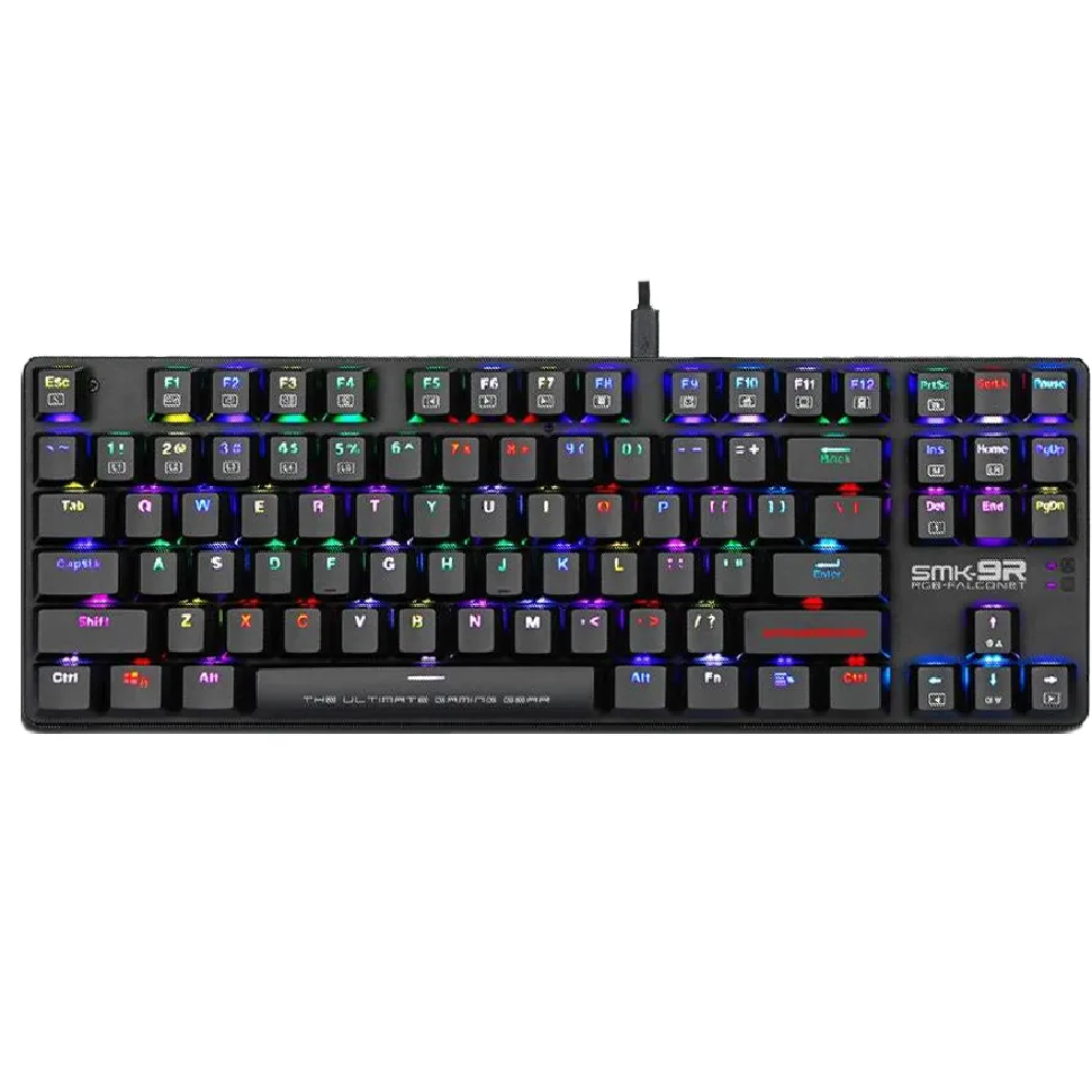 ARMAGGEDDON SMK-9R RGB Falconet | Short Clicky Mechanical Key | Low Profile TKL Design | Hotswap-able Switch | 87 Keys | Wired RGB Gaming Keyboard