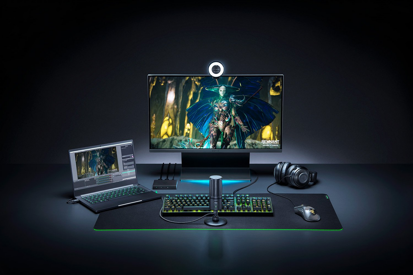 RAZER Kiyo | 1080 30FPS | 720 60FPS | Autofocus | Built-in 5600K Ring Light | Wired Gaming & Streaming Webcam