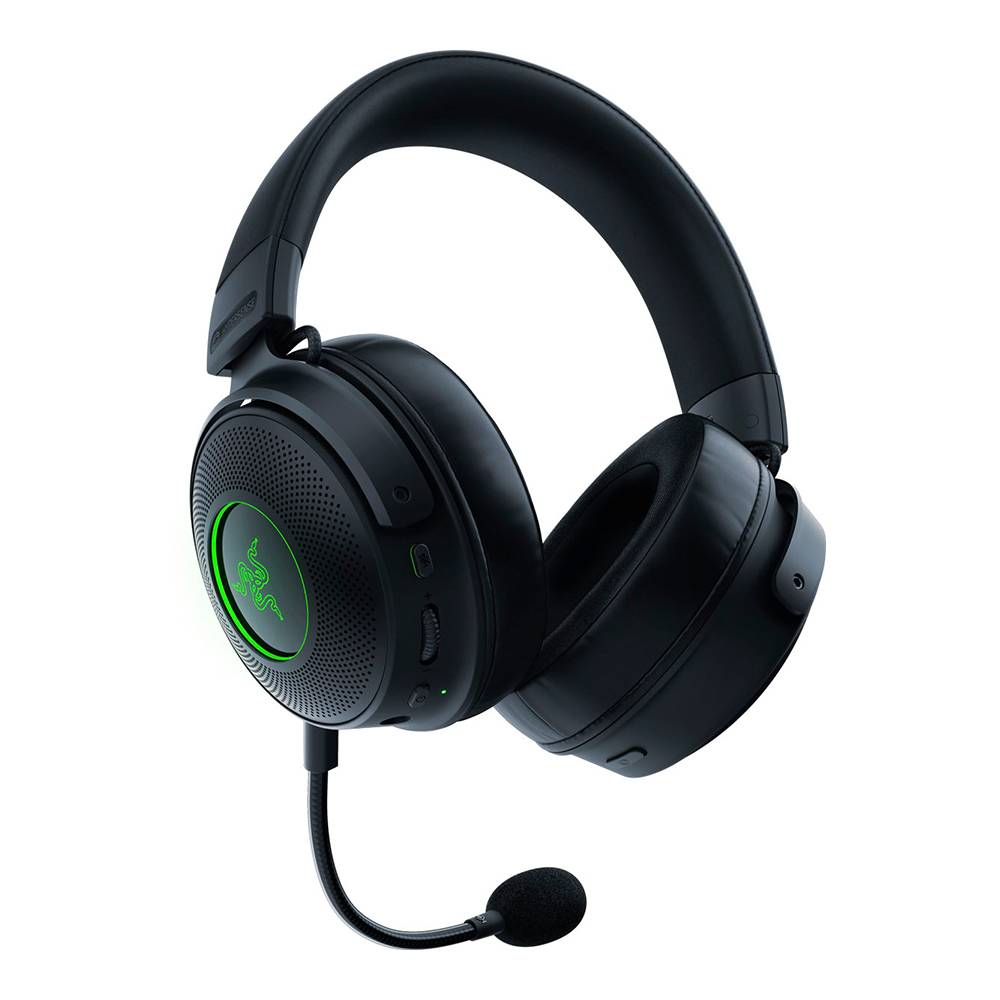 RAZER Kraken V3 | Razer Triforce 50mm Drivers | Detachable Razer Hyperclear Cardioid Mic | THX Spatial Audio | Advanced Passive Noise Cancellation | Razer Chroma RGB | Wired RGB Gaming Headphones & Headsets (Black)