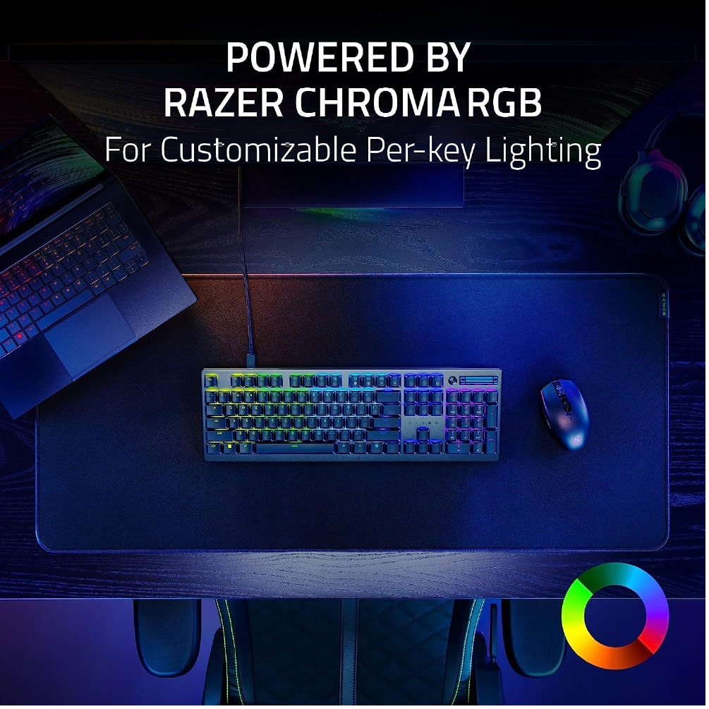 RAZER DeathStalker V2 | Razer Red Optical Switches | Laser-etched Keycaps |  Programmable Keys | Aluminum Alloy Top Case | Ergonomic & Ultra-slim Casing | Wired RGB Gaming Keyboard