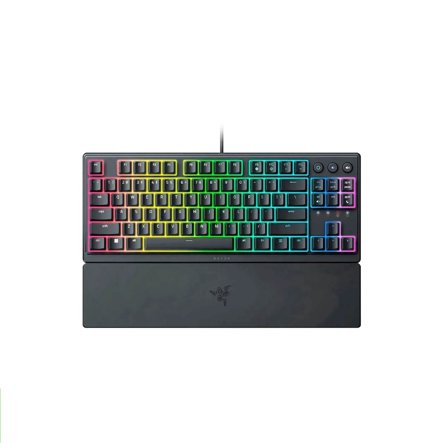 RAZER Ornata V3 | Razer Mecha Membrane Switches | UV-coated Keycaps | TKL | Ergonomic & Low Profile | Programmable Keys | Wired RGB Gaming Keyboard
