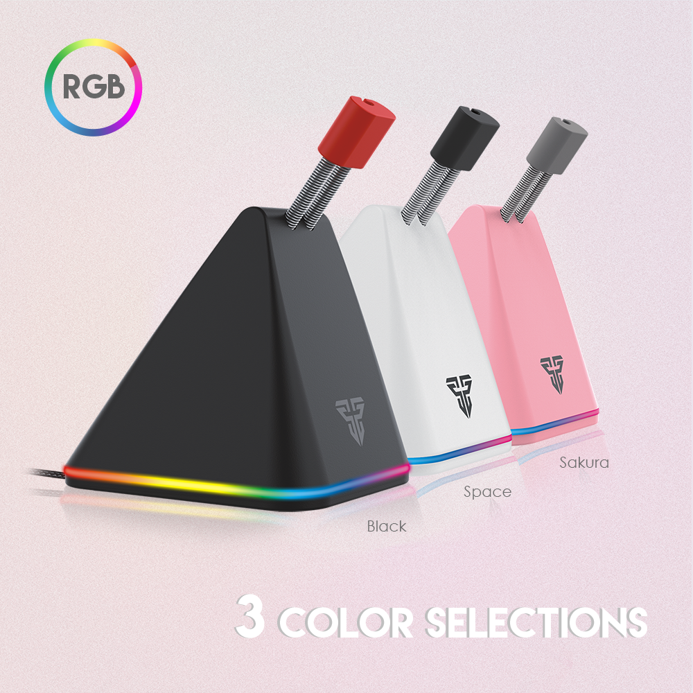 FANTECH Prisma MBR01 | Mouse Wire Management | Universal Rubber Clip | RGB Mouse Bungee (Sakura)