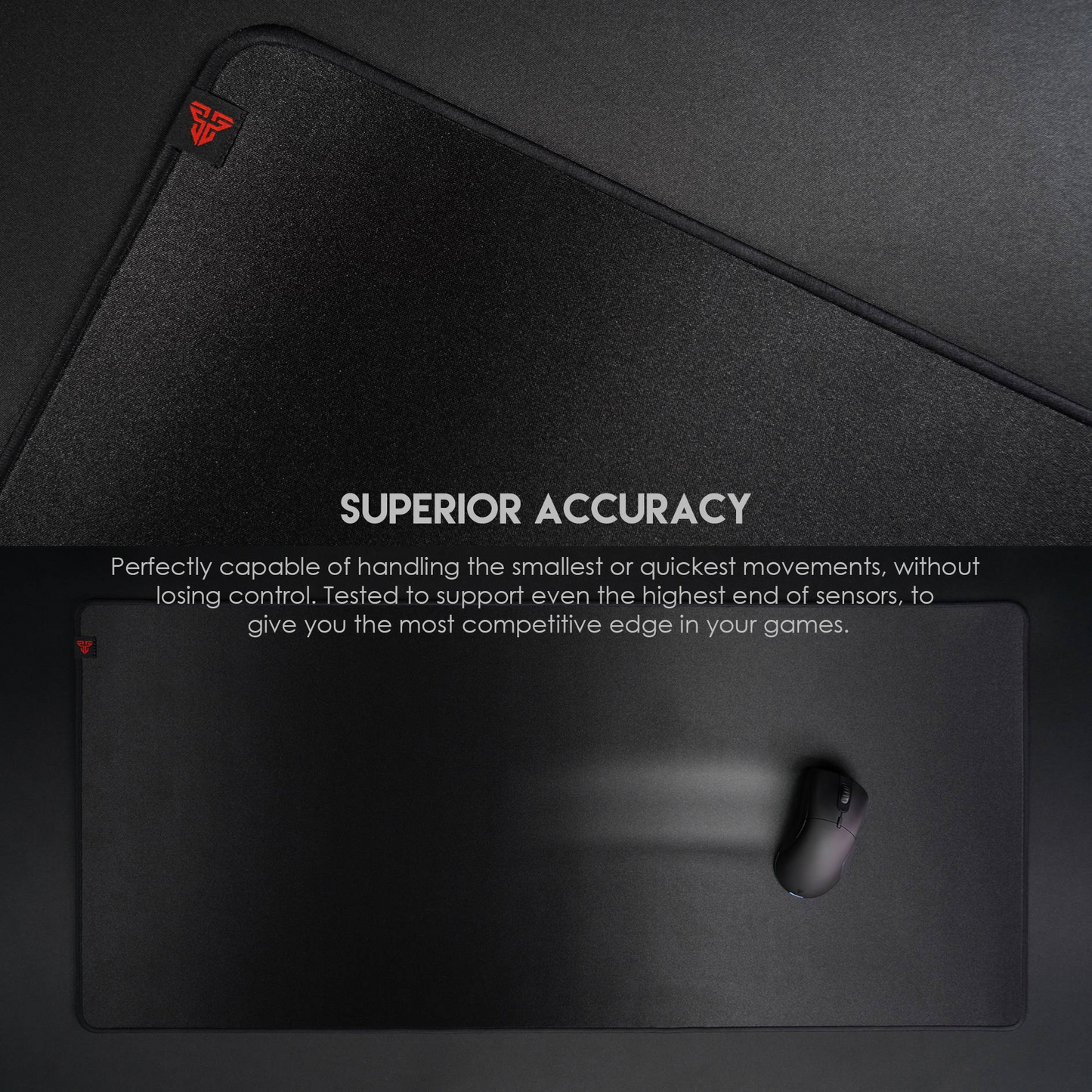 FANTECH MP353 Agile | Anti-slip Base | Spill Resistant | Anti-fray Edge Stitching | Gaming Mousepad (Black / 350mm x 300mm x 4mm)