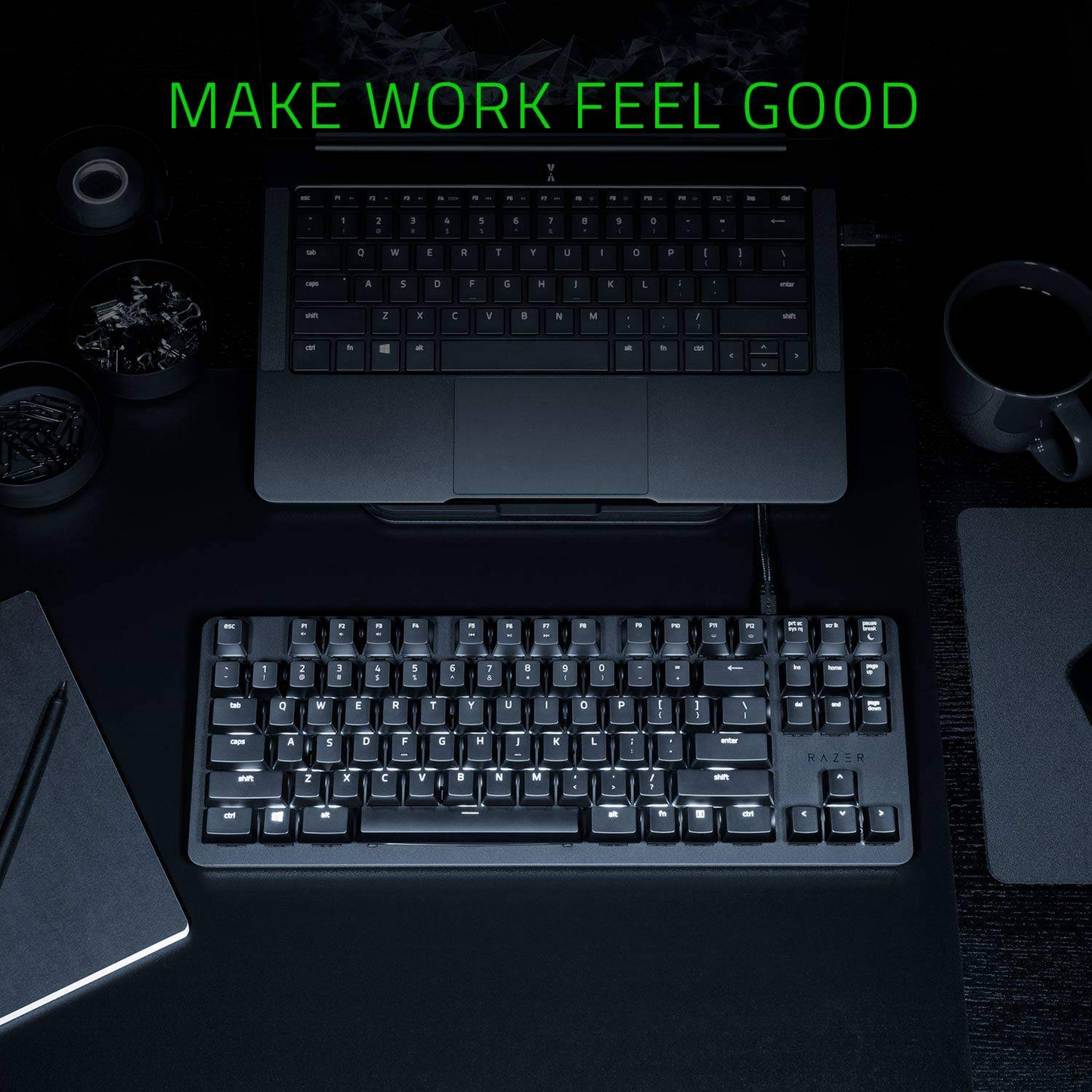 RAZER BlackWidow Lite | Silent Mechanical Switches | Individually Backlit Keys | Compact Form Factor | Programmable Keys | Configurable via Razer Synapse 3 | Wired RGB Gaming Keyboard