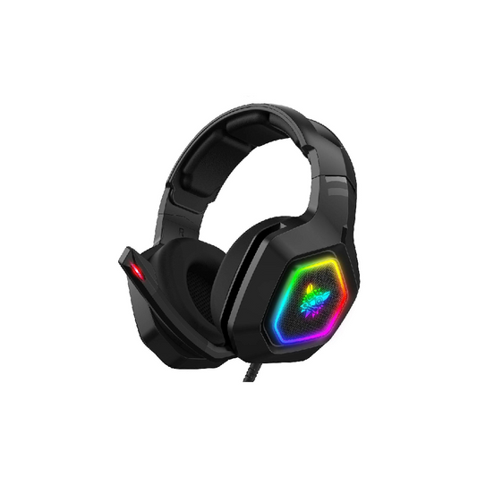 ONIKUMA K10 | 50mm Directional Driver | 7.1 Surround Sound | Noise Cancelling & Folding Microphone | Lightweight | Wired RGB Gaming Headphones & Headsets (Black)