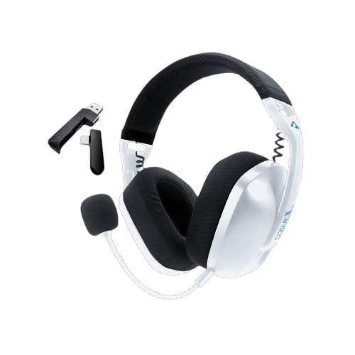 ARMAGGEDDON Cosmic III Lite | 40mm Large Speaker Driver | 20 Hours Playtime | Detachable Microphone | Tri-Connectivity Gaming Headphones & Headsets (White)