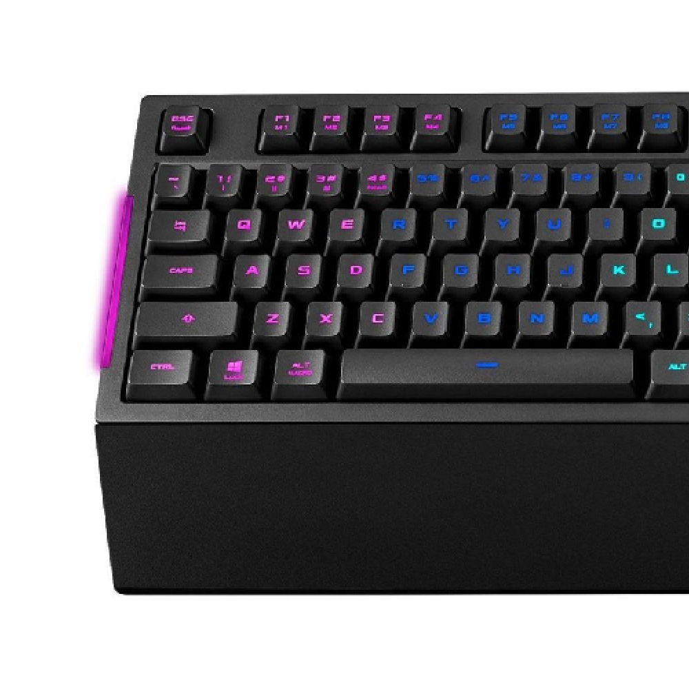 ASUS TUF Gaming K1 | Tactile TUF Gaming Switches | Dynamic RGB and Side-mounted Light Bar | Dedicated Volume Knob | Detachable Ergonomic Wrist Rest | Programmable Keys | Wired RGB Gaming Keyboard