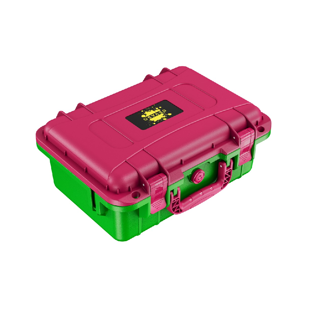 DEVASO Professional Deluxe Waterproof Travel Case For Nintendo Switch V1 / V2 / OLED (Green & Pink)