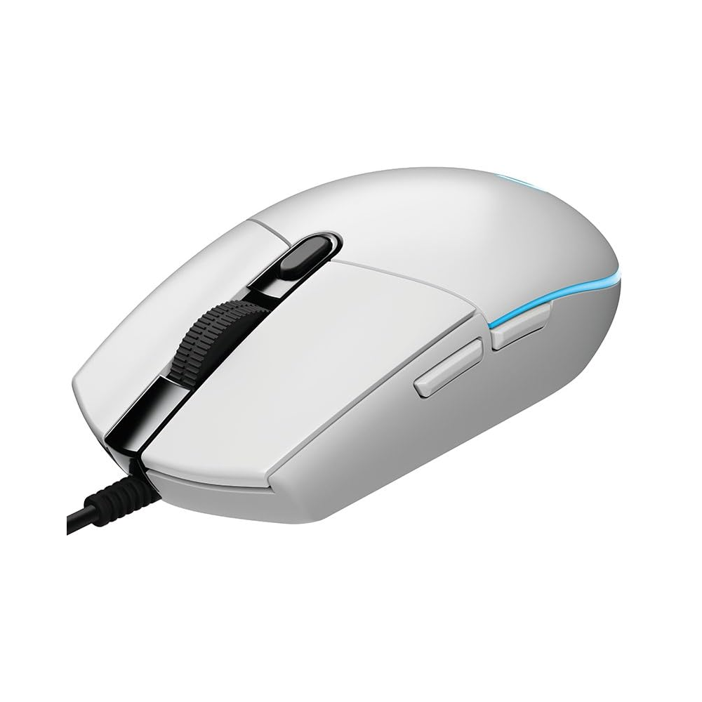 LOGITECH G102 Prodigy | 200 - 8000 DPI | 10 Million Clicks | 6 Programmable Buttons | Lightsync RGB Color Wave |  Wired RGB Gaming Mouse (White)