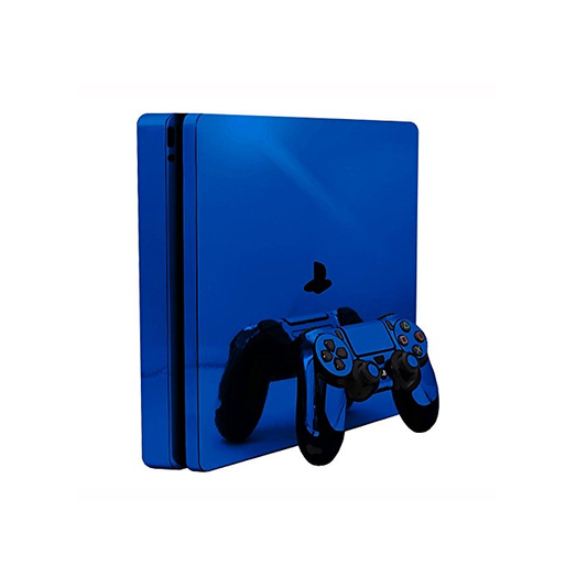 SLICKWRAPS PlayStation 4 Slim Sticker Skin (Mirror Chrome Blue)