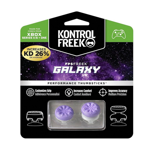 KONTROLFREEK Performance Thumbstick For PlayStation 4 DualShock 4 Controller / PlayStation 5 DualSense Controller / Xbox One Controller (FPS Freek Galaxy PURPLE Edition)