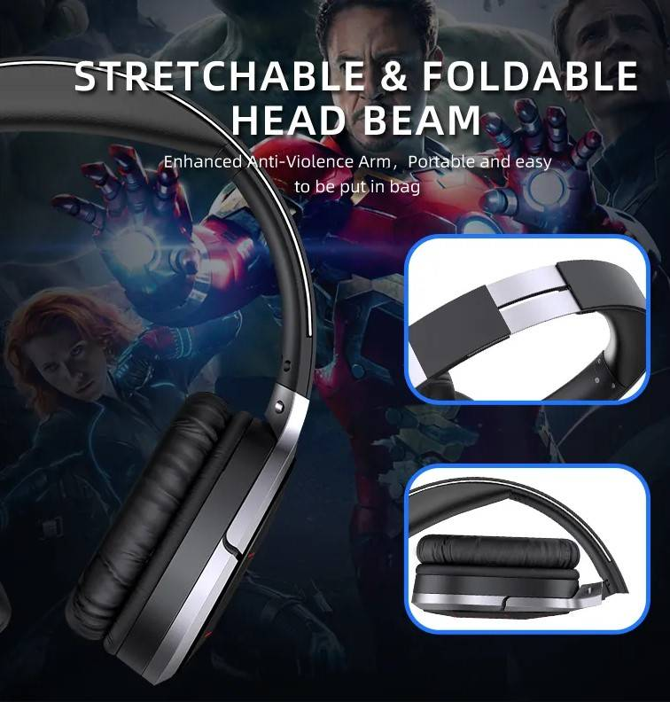 AWEI A799BL | 40mm Driver | 25 Hours Playtime | Foldable | Wireless Bluetooth Gaming Headphones & Headsets (Black)