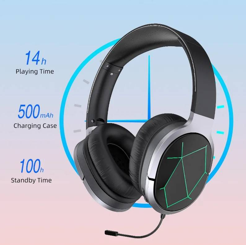 AWEI A799BL | 40mm Driver | 25 Hours Playtime | Foldable | Wireless Bluetooth Gaming Headphones & Headsets (Black)