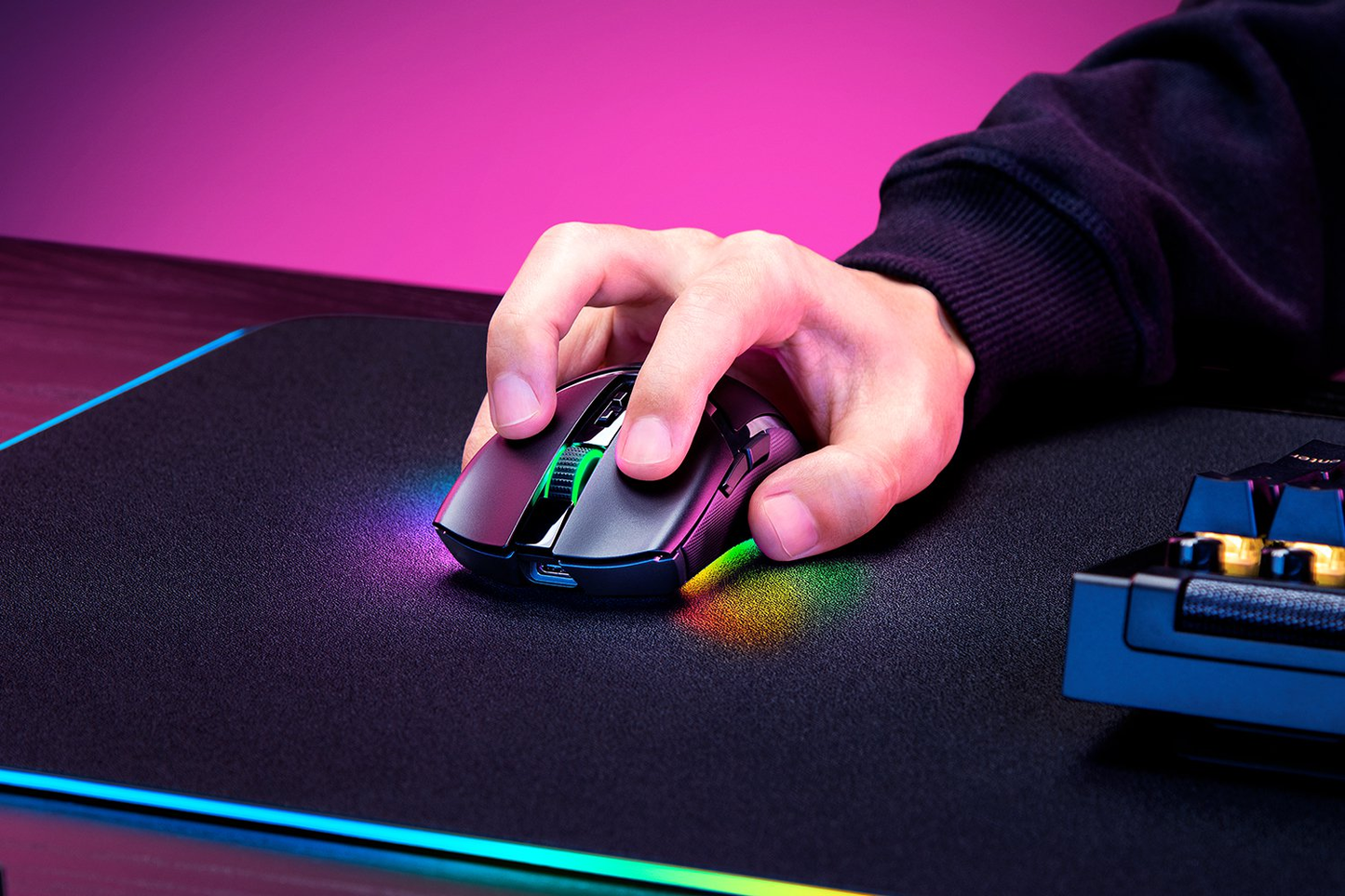 RAZER Cobra Pro | 8 Programmable Buttons | Focus Pro 30K Optical Sensor + 30K DPI | Razer Optical Switches Gen 3 + 90 Million Clicks | Razer HyperSpeed Wireless + Bluetooth + 2.4GHz | Long Battery Life | Wireless & Wired RGB Gaming Mouse (Black)