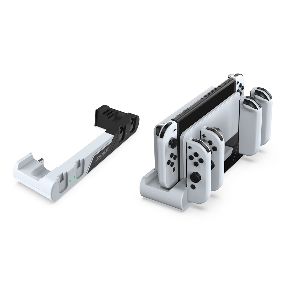 DOBE TNS-0122B Joy-Con (L)/(R) And Console Charging Dock For Nintendo Switch V2 / OLED (White)