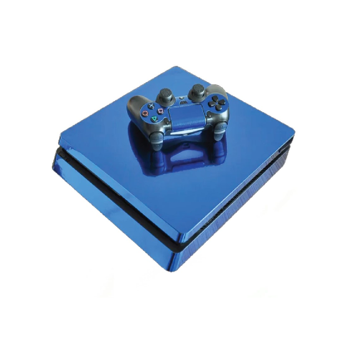 SLICKWRAPS PlayStation 4 Slim Sticker Skin (Mirror Chrome Blue)