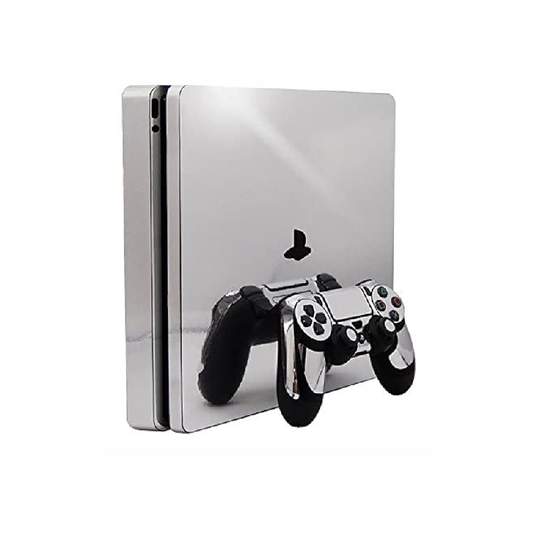 SLICKWRAPS PlayStation 4 Slim Sticker Skin (Mirror Chrome Silver)