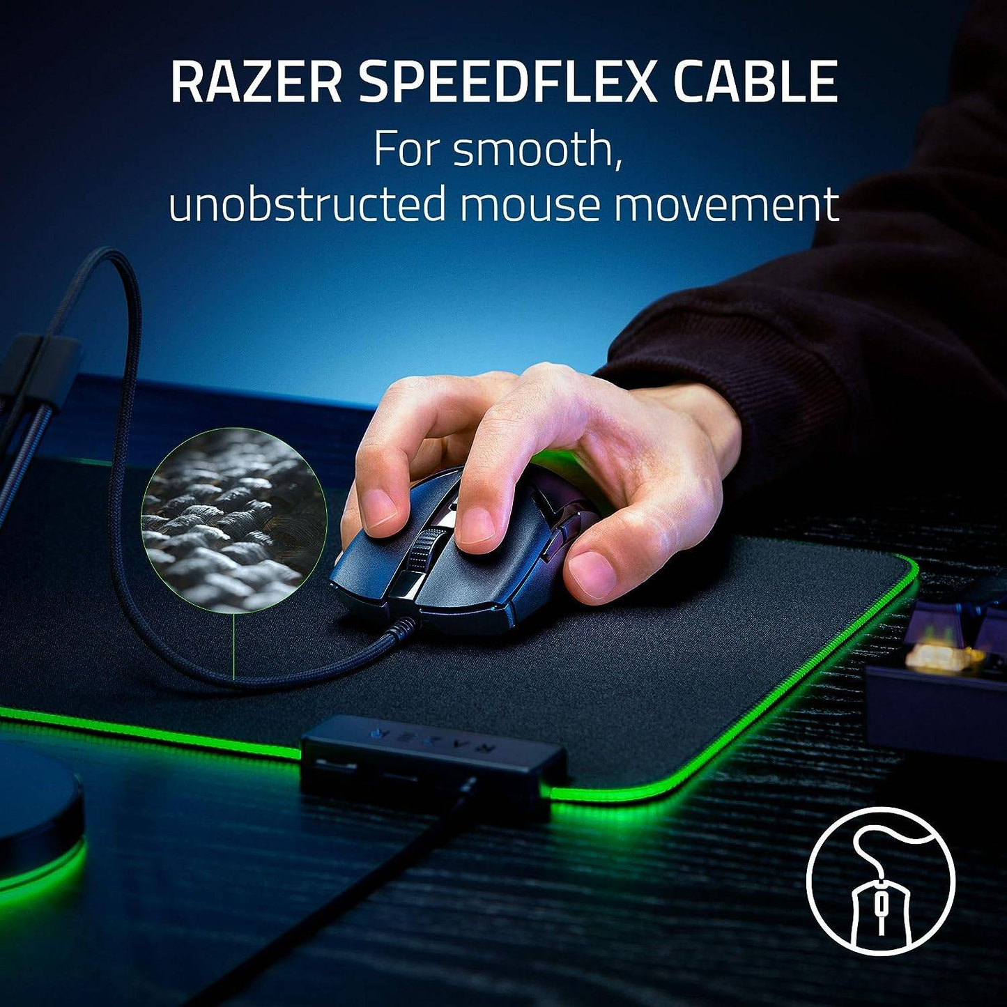 RAZER Cobra | 6 Programmable Buttons | 8500 DPI Optical Sensor | Razer Optical Switches Gen 3 + 90 Million Clicks | Razer SpeedFlex Cable | Wired RGB Gaming Mouse (Black)