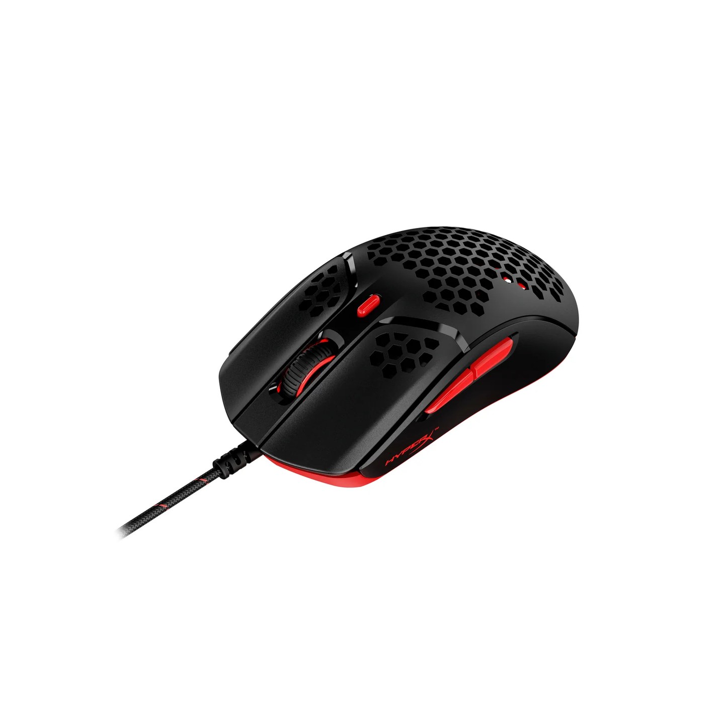 HYPERX Pulsefire Haste | Hex-shell Design | Ultra-Lightweight | 60 Million Clicks | Wired RGB Gaming Mouse (Black Red)